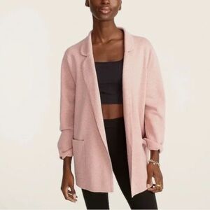 Like New J. Crew Eloise Chic Pink Open-Front Sweater Blazer, Meino Cotton, M